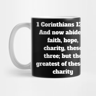 1 Corinthians 13:13 Bible Verse Text KJV Mug